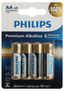 Элемент питания алкалиновый AA/LR6 1.5В Premium (блист. 4шт) Philips Б0062753