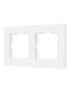 Рамка 2-местн. гориз. VESNA стекло бел. матов. LEZARD 742-5380-147