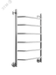 Полотенцесушитель водяной E 80/50 с крепежом, фитингами и отражателями цвет хром - 4627085989905 ДВИН