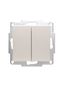 Выключатель 2-кл. СП Vesna механизм жемчуж./бел. перламутр. LEZARD 742-3088-101