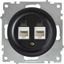Механизм розетки комп. 2-м СП Florence RJ45 кат.5e черн. 1E20901303 OneKeyElectro 2172818 ССТ