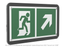 Знак безопасности PS-33186-Black.E37''Напр. к эвакуац. выходу направо вверх'' - a32980 BS
