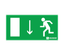 Пиктограмма (наклейка) "Указатель двери эвакуационного выхода (левосторонний)" (200х100) | 1007100200 АСТЗ Ардатов