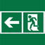 Знак безопасности NPU-2424.E32''Напр. к эвакуационному выходу налево'' - a28729 BS