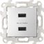 Устройство зарядное 2хUSB 5В 2.4A 230В S24 Harmonie алюм. Simon 2411096-033
