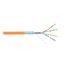 Кабель F/UTP кат.5E (класс D) 4 пары 24 AWG (0.511мм) тест по ISO/IEC 100МГц ож BC чистая медь внутр. LSZH нг(А)-HFLTx оранж. (уп.305м) NIKOLAN NKL 9200C-OR