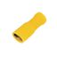 Наконечник плоский РппИм 6-7-0.8 желтый QUADRO (50шт) полностью изолированный (розетка) - 2C02TP ДКС