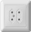 Розетка 2-м СП W59 6А IP20 под пл. вил. сл. кость SchE RS6-253-28 Schneider Electric