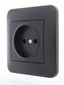 Розетка 1-м СП Karina 16А IP20 без заземл. термопласт механизм черн. бархат LEZARD 707-4288-121B