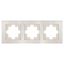 Рамка фактурная 3 поста универсальная UNIVersal Афина жемчуг (еврослот) - A10045-OBr Союз