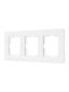 Рамка 3-местн. гориз. VESNA стекло бел. LEZARD 742-5480-148