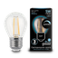 Лампа светодиодная филаментная LED 5 Вт 450 лм 4100К шар P45 нейтральный E27 AC 220В прозрачная колба Black Filament - 105802205 Gauss