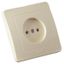 Розетка скрытая со шторками слоновая кость - РС16-302-01 HEGEL
