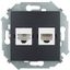Розетка комбинированная RJ11 + RJ45 Cat.5e UTP (Systimax) цвета графит S15 - 1591590-038 Simon