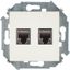 Механизм розетки комп. Simon15 2мод. RJ45 + CAT.6A (АМР FTP) сл. кость Simon 1591564-031