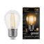 Лампа светодиодная филаментная LED 7 Вт 550 лм 2700К шар P45 теплый E27 AC 220В прозрачная колба Black Filament - 105802107 Gauss