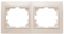 Рамка для розеток и выключателей 2 поста слоновая кость пластик Intro Plano 1-502-02 - Б0027626 ЭРА