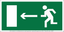 Знак безопасности NPU-2010.E04 "Напр. к эвакуационному выходу налево" Белый Свет a16667 BS