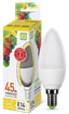 Лампа светодиодная LED-свеча-standard 5Вт свеча 3000К тепл. бел. E14 450лм 160-260В ASD 4690612002200