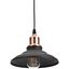 Светильник подвесной декоративный PL4 BK/RC металл, E27, max 60W, d203 мм, шагрень черный/медь (10/210) ЭРА - Б0037438
