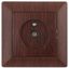 Розетка телевизионная одиночная TV 1-м СП Solo 4-301-10 венге Intro Б0043373 ЭРА