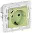 Розетка SKANDY 18Вт 16А с заземл. защ. шторки USB C SK-R17G мятный IEK SK-R14-16-U14-018-K06