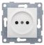 Розетка однопостовая Ugra б/з с з/ш, механизм, 16А, 250В, белый - С11Р2-001 GUSI