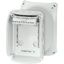 Коробка распределительная ОП 130х180х77мм IP66/67 с клемм. KF 1006 G свет./сер. HENSEL 62000059