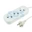 Удлинитель 3 гнезда 5 м 2х0.5 мм² белый б/з | 11-9511 REXANT MEET