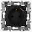 Розетка Серия 12 12-4108-05 2P+E 16A-250В со шторками с USB type-A+C 5В-3А антрацит | Б0067707 ЭРА