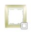 Рамка на 1 пост, S82, шампань матовая - сл.кость 82714-34 Simon