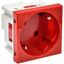 Розетка PRIMER 45град. с заземл. защ. шторки винт. зажим РКС-20-32-П-45 красн. IEK PR-KK40D-RSZH-2-2-45-K04