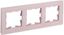 Рамка 3-м BRITE РУ-3-2-Бр стекло розовый матов. IEK BR-M32-G-31-K14
