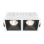Светильник встраиваемый Downlight Alfa LED 3000K 2x15Вт 36 град. Dim Triac IP20 CRI90 Бело-черный двойной квадрат 63х167х85мм 2100Лм - DL043-02-15W3K-D-SQ-WB Maytoni