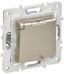 Розетка 1-м SKANDY 16А IP44 с заземл. защ. шторки крышкой SK-R11Sh шампань IEK SK-R16-16-44-K37