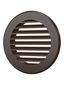 Решетка наружная вентиляционная круглая D136 с фланцем D100, из ASA пластика, цвет Коричневый - 10РКН кор ЭРА 16789