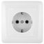 Розетка 1-м ОП Прима 16А IP20 250В с заземл. защ. шторки монтаж. пластиной сл. кость (опт. упак.) SchE RA16-003-1M-S APC