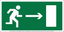 Знак безопасности NPU-2010.E03 "Напр. к эвакуационному выходу направо" Белый Свет a16668 BS