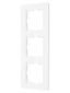 Рамка 3-местн. вертик. VESNA стекло бел. матов. LEZARD 742-5380-153