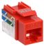 Модуль Keystone Jack кат.5E UTP 110 IDC 90град красный | CS1-1C5EU-11-04 ITK IEK