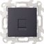 Розетка информационная RJ45 Cat.6 UTP, цвет графит, Simon 24 Harmonie | 2410599-038