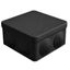 Коробка распределительная ОП 105х105х56мм IP54 7 выходов 4 гермоввода крышка защелкивающаяся материал – полипропилен черн. Epplast 100015 Электропромпласт