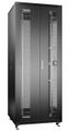 Шкаф монтажный телекоммуникационный напольн. ND-05C-47U80/120-BK 19дюйм 47U 800х1200х2277мм для распределит. и серверн. оборудования; передн. задн. двойн. перфорир. двери ручки с замком RAL 9004 черн. Cabeus 9754c
