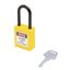 Замок безопасности навесной нейлоновая дужка BD-G12 Yellow - 10296 ПТК