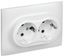 Розетка 2-м SKANDY 16А с заземл. защ. шторки в сборе SK-R07W арктич. бел. IEK SK-R24-16-K01-F