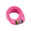 Тросовый кодовый замок взломостойкий для велосипедов и колясок 150 см розовый | 79-0214 ЧЕТЫРЕ СЕЗОНА MEET