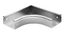 Угол плоский плавный 90 град. к лотку 300х100, толщ. 0,7 мм, Сендзимир цинк, 032031 | УПТП90-300х100-0,7-R100-СЦ Ostec