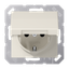 Штепсельная розетка SCHUKO 16A 250V~ с откидной крышкой и защитой от детей; слоновая кость | AS1520KIKL Jung