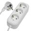 Удлинитель трехместный с/з 3x0,75, 3м, серия Home, белый, Stekker - 39214 FERON HM01-31-03