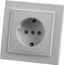Розетка 1-местная с/з, серия Эрна, белый, - PST16-9010-01 FERON 39050